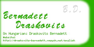 bernadett draskovits business card